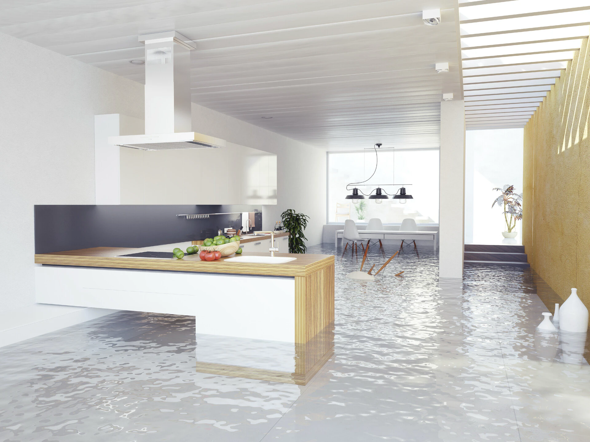Water Damage in Kitchen